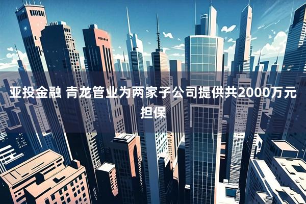 亚投金融 青龙管业为两家子公司提供共2000万元担保