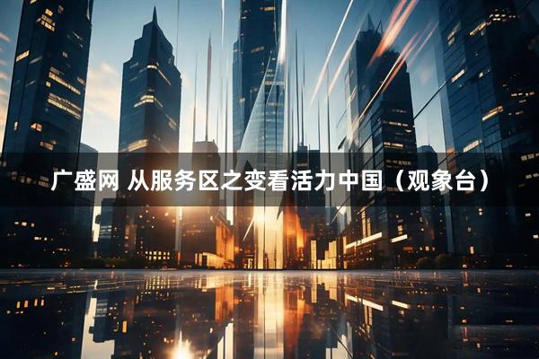 广盛网 从服务区之变看活力中国（观象台）